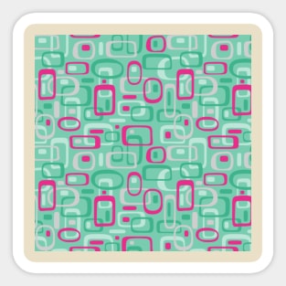 Funkadelic Geometric Mid Century Modern Print Pattern Sticker